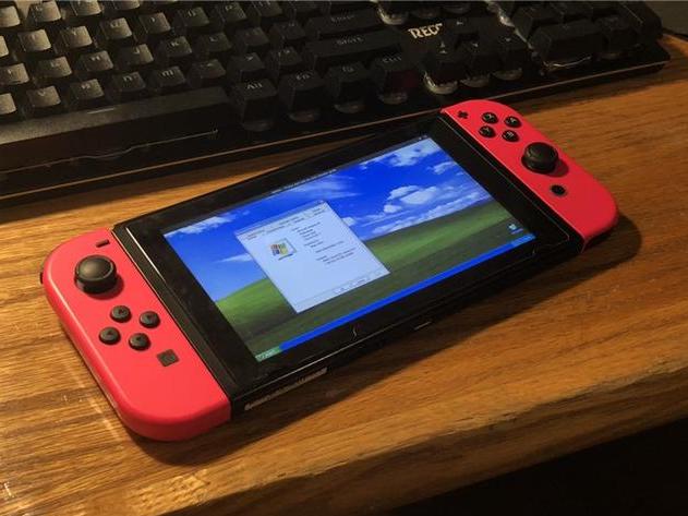 图：任天堂Switch成功运行Windows XP