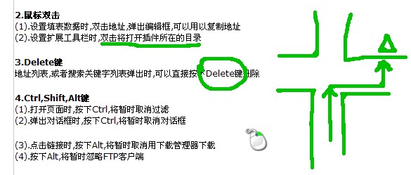 GreenBrowser鼠标手势使说明