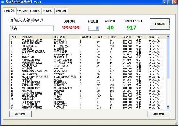 易尚客旺旺群发使用体验 自动采集自动群发消息