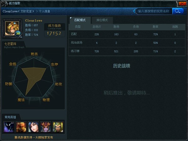 英雄联盟大脚使用说明：战力指数