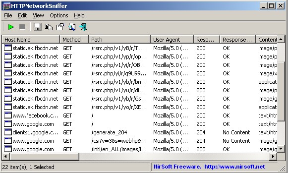 HTTPNetworkSniffer官方下载使用帮助