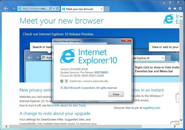 Internet Explorer 10浏览器官方下载使用帮助