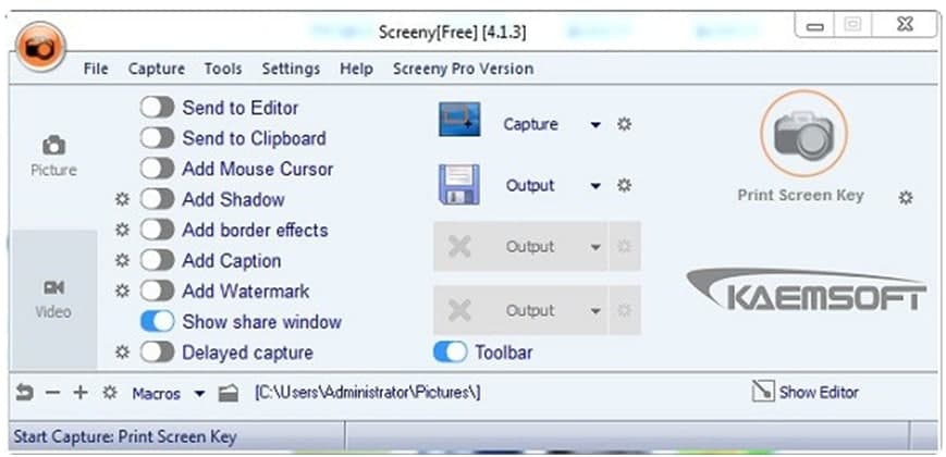 Screeny专业屏幕截图工具下载使用帮助