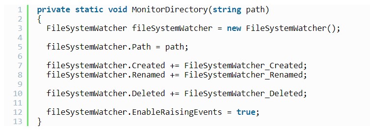 C＃中FileSystemWatcher的使用教程