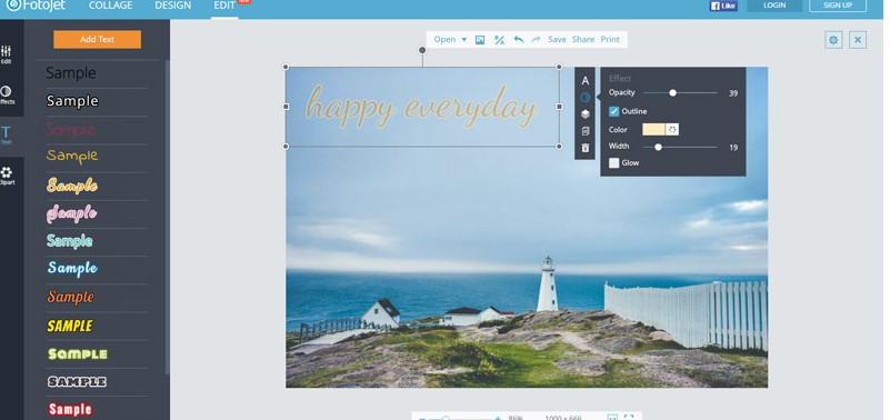 FotoJetDesigner官方下载水印添加教学