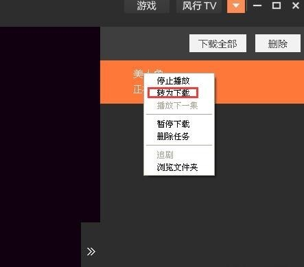 风行视频软件如何缓存视频