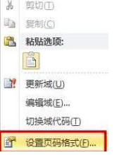 word2010设置页码从指定页开始的方法