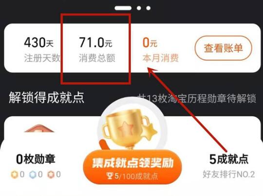 图：淘宝怎么查看消费总额 淘宝查看消费总额教程